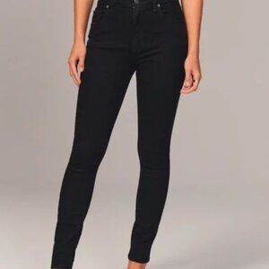 Abercrombie and Fitch Simone High Rise Super Skinny Jeans Black Jeans, Size 2/26